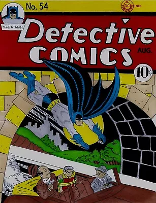 Buy Detective Comics # 54 Cover Recreation 1941 Batman Original Comic Color Art • 233.39£