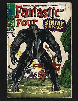 Buy Fantastic Four #64 VG Kirby 1st Kree Sentry 459 Inhumans Triton Crystal Lockjaw • 15.49£