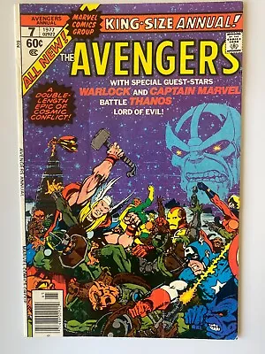 Buy Marvel Avengers Annual #7 Death Of Warlock & Thanos/Captain Marvel Apps 1977 • 19.41£