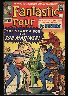 Buy Fantastic Four #27 VG+ 4.5 Sub-Mariner Doctor Strange Appearance! Marvel 1964 • 103.47£