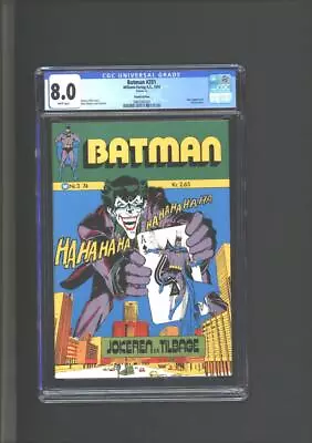 Buy Batman #251 CGC 8.0 Danish Edition Classic Neal Adams Joker Cover 1974 • 776.60£