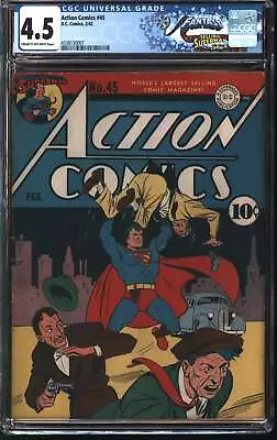 Buy DC Comics Action Comics 45 2/42 FANTAST CGC 4.5 Off White To Cream Pages • 1,281.40£