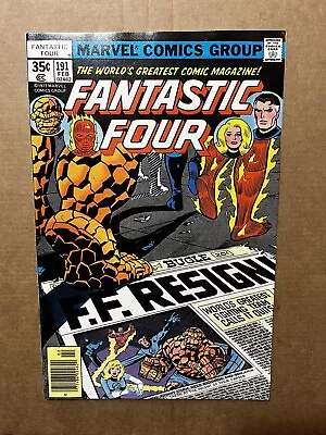 Buy Marvel Fantastic Four Series  #191  1978  Four No More!  VF+ To NM Range • 6.14£