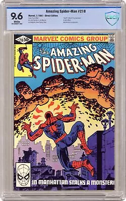 Buy Amazing Spider-Man #218 CBCS 9.6 1981 19-230A2F7-002 • 112.61£
