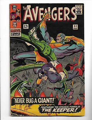 Buy Avengers 31 - Vg+ 4.5 - Keeper Of The Flame - Captain America - Goliath (1966) • 18.64£