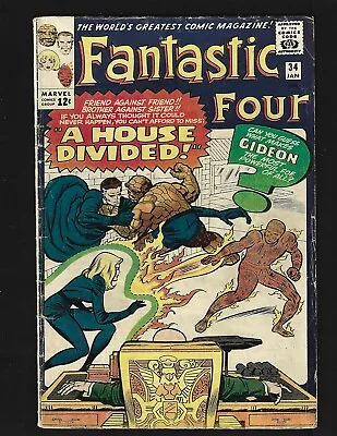 Buy Fantastic Four #34 VG+ Kirby 1st Gregory Gideon 1st Thomas Gideon (Glorian) • 27.18£