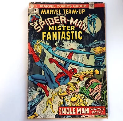 Buy Marvel Team-Up Vol 1 #17 Jan 1974 Spider-Man & Mr Fantastic Cents Feat Mole Man • 2.10£