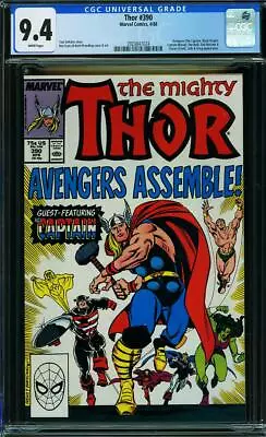 Buy Thor 390 Cgc 9.4 White Pages 1st Mjolnir Steve Rogers  A0 • 77.65£