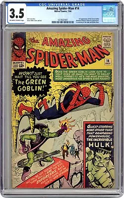 Buy Amazing Spider-Man #14 CGC 3.5 1964 1618507001 1st App. Green Goblin • 1,863.86£