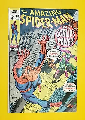 Buy Amazing Spider-Man #98 🔑 Drug Issue No CCA Green Goblin 1971 FN/FN+ • 135.91£