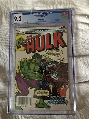 Buy Incredible Hulk # 271 CGC 9.2 Newsstand 1st App Of Rocket Racoon • 155.32£