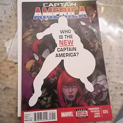 Buy Captain America #25 2014 First Print Nm+ 1st App Sam Wilson As Cap Marvel Comics • 100£