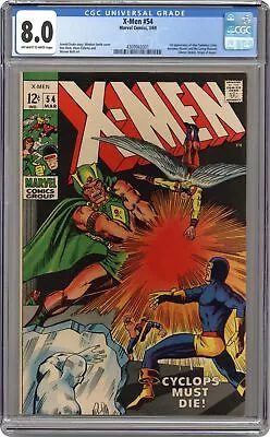 Buy Uncanny X-Men #54 CGC 8.0 1969 4369943001 1st App. Alex Summers (Havok) • 229.10£