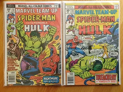 Buy Marvel Team-Up 53 & 54 Marvel Comics Spiderman Hulk 1st John Byrne X-Men Art Key • 9.99£