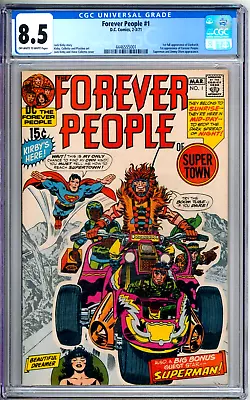 Buy Forever People 1 CGC Graded 8.5 VF+ 1st Darkseid DC Comics 1971 • 174.70£