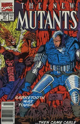 Buy New Mutants, The #91 (Newsstand) VG; Marvel | Low Grade - Cable Sabretooth Liefe • 5.24£