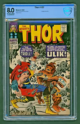 Buy Thor #137 - 1st Appearance Of Ulik, CBCS 8.0 Off White/W (Marvel, 1967) • 143.91£