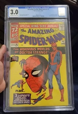 Buy Amazing Spider-Man Annual 2 CGC 3.0 Steve Ditko 1st Crossover Doctor Strange Key • 77.66£