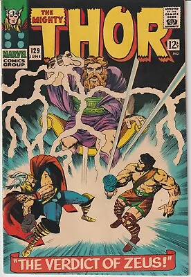 Buy ~THOR #129~ (1966) ~HERCULES~ ~ZEUS~ ~JANE FOSTER~ ~ODIN~ ~1st Appearance ARES~ • 194.49£