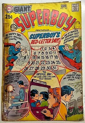 Buy Silver Age DC Comics Superboy Key Issue 165 Good Grade GD Giant Size • 0.99£