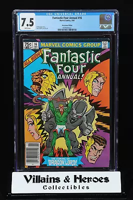Buy Fantastic Four Annual #16 ~ CGC 7.5 ~ Newsstand Edition ~ Marvel Comics (1981) • 23.29£