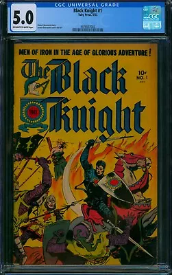 Buy Black Knight #1 (1953) ⭐ CGC 5.0 ⭐ 1st Black Knight Comic! Golden Age Toby Press • 1,825.03£