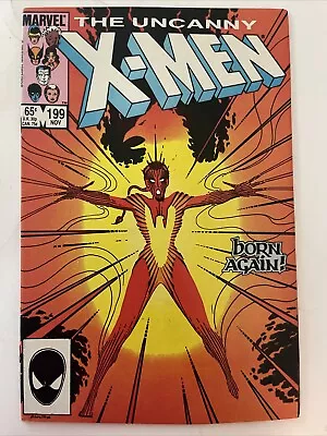 Buy Uncanny X-Men #199 1st App Rachel Summers As Phoenix II VF/FN Marvel 1985 Key!! • 10.09£