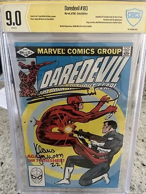 Buy Daredevil 183 CBCS 9.0 White Pages Signed By Klaus Janson & Frank Miller Not CGC • 174.74£