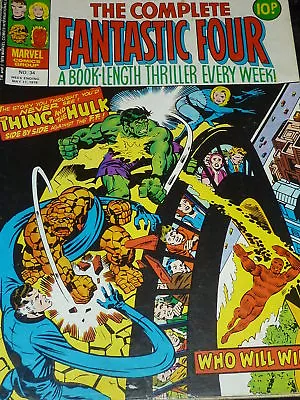 Buy The Complete FANTASTIC FOUR Comic - No 34 - Date 17/05/1978 - UK Marvel Comic • 4.99£