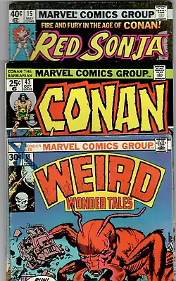 Buy Weird Wonder Tales # 18 Conan # 43 Red Sonja # 15 Marvel Bronze-Age Horror Tales • 11.61£