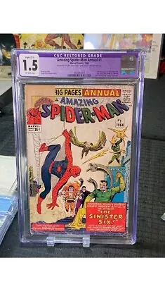 Buy Amazing Spider-man Annual #1 CGC 1.5 1964 1st Appearance Of The Sinister Six • 271.81£