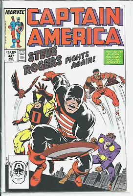 Buy COMIC: Captain America #337: Steve Rogers Fights Again!   1988 • 14£