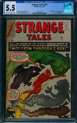 Buy Strange Tales #109 ⭐ CGC 5.5 ⭐ 1st App CIRCE (later Sersi)! Eternals Marvel 1963 • 151.71£