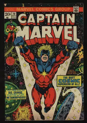 Buy Captain Marvel #29 VG/Fine CR/OW Pgs Classic Cover • 19.42£