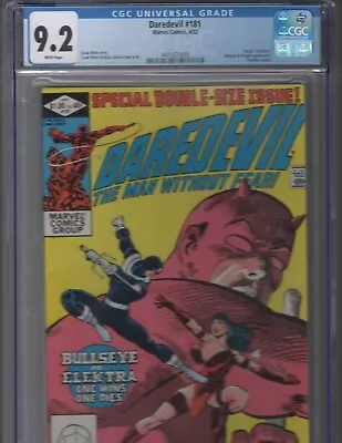Buy DAREDEVIL #181 - CGC 9.2 NM- ( 1982 Marvel)  Death Of Elektra (Frank Miller Art) • 38.82£