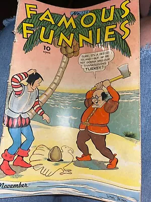 Buy Famous Funnies #124 (1944) Thanksgiving Cover - 2.0 Good • 25.62£