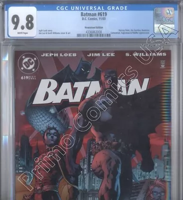 Buy PRIMO:  BATMAN #619 Newsstand RARER Jim Lee 2003 DC Comics CGC 9.8 NM/MT • 123.70£