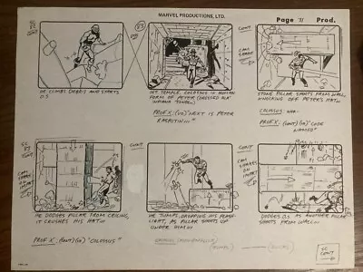 Buy Pryde Of The X-Men Pilot Original Storyboard Art - 1989 - Colossus - X-Men '97 • 387.53£
