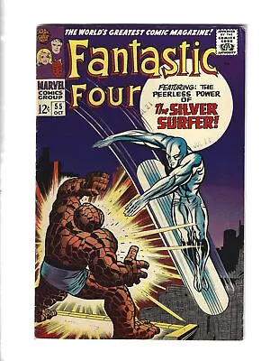 Buy Fantastic Four #55 (1966) Thing Vs. Silver Surfer Fn+/vf (lf006) • 128.35£
