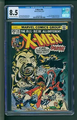 Buy X-Men #94 CGC 8.5 OWTW New X-Men Begins • 854.27£