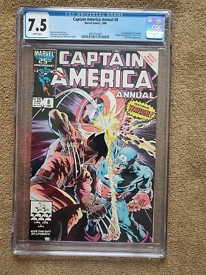 Buy Captain America Annual 8, CGC 7.5,   Vs Wolverine! Fantastic Cover By Zeck! (WP) • 42.71£