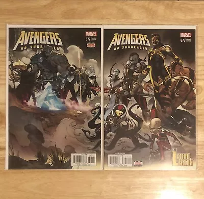 Buy Avengers #676 #677 2nd Print Connecting Set 1st App Voyager & Lethal Legion 2018 • 16.03£