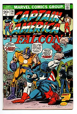 Buy Captain America #170 - 1st Moonstone - Black Panther - Falcon - 1974 - (-VF) • 7.77£