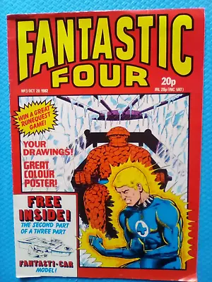 Buy Fantastic Four #3 - Marvel Uk 1982 - No Free Gift - Very Good Condition • 3.99£