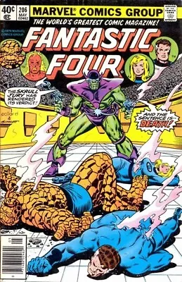 Buy FANTASTIC FOUR #206 F/VF, Newsstand, Marvel Comics 1979 Stock Image • 6.21£