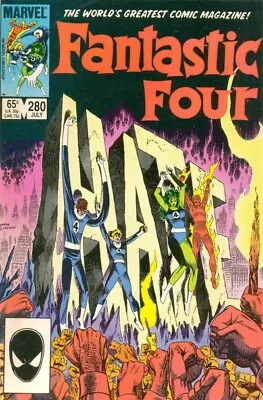 Buy FANTASTIC FOUR #280 VF, John Byrne, Direct Marvel Comics 1985 Stock Image • 9.34£