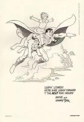 Buy 1984 Leonard Starr ~ SUPERMAN #400 Man Of Steel W/ Annie DC Comic OTR Art Print • 23.29£