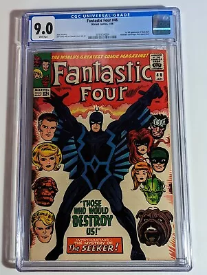 Buy Fantastic Four 46 (Marvel 1966) CGC 9.0 1st Black Bolt • 672.54£