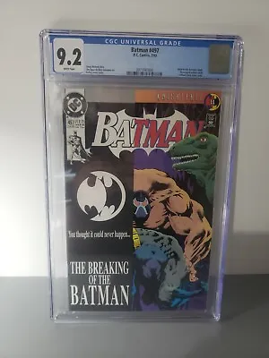Buy Batman #497 CGC 9.2 Bane Breaks Batman's Back 🔑 DC Comics 1993 • 32.61£