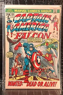 Buy CAPTAIN AMERICA #154 -MARVEL COMICS -1972 - 1st Jack Monroe BUCKY BARNES (Nomad) • 7.77£